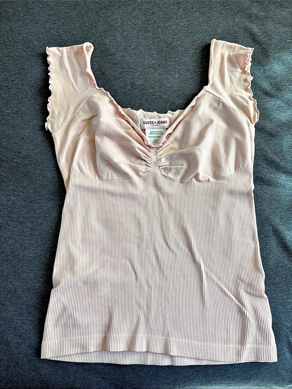 GUESS Jeans Pink Tank Top off the shoulder Size Small